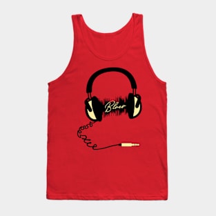 Headphones Audio Wave - Blues Tank Top